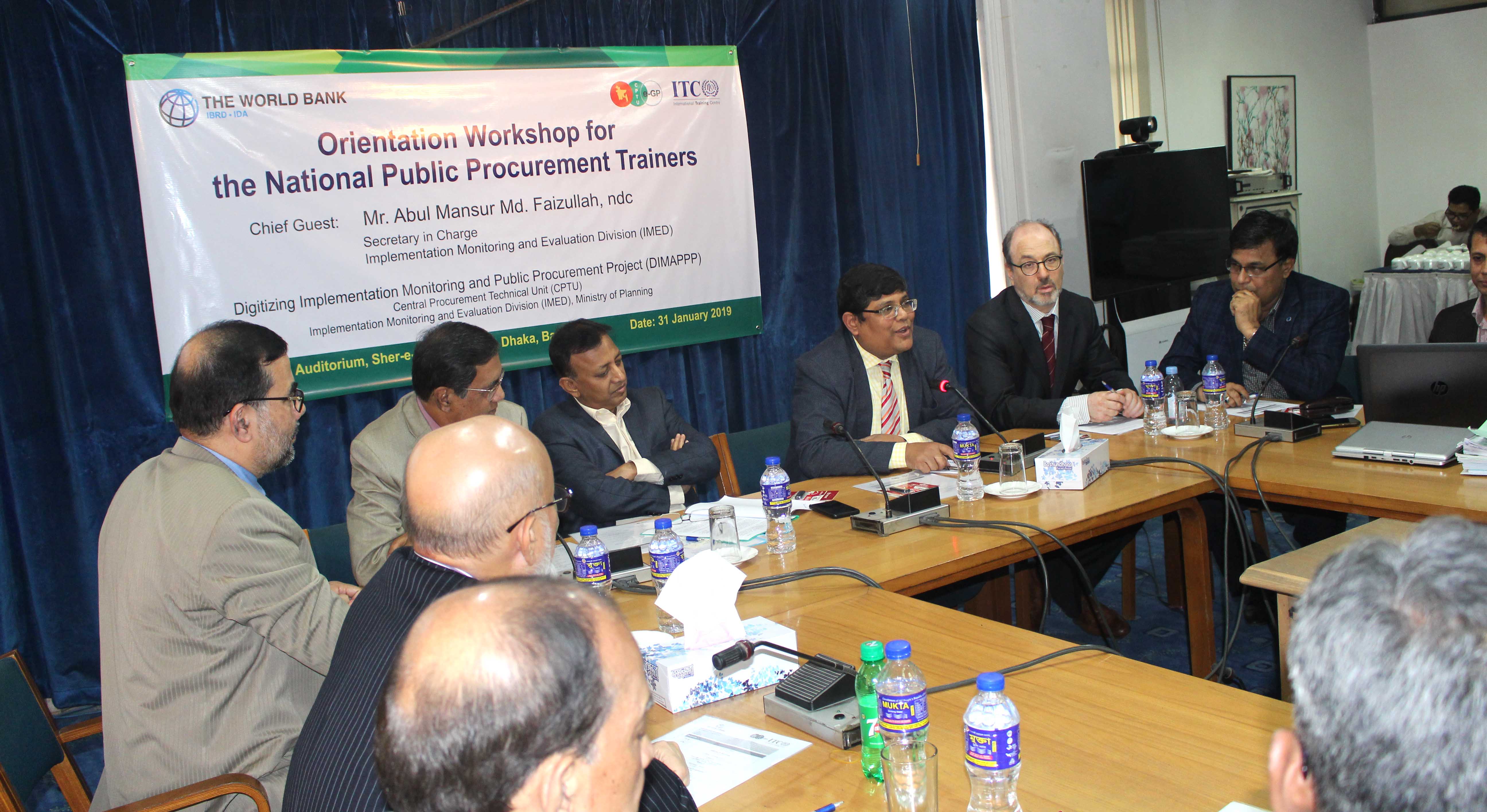 Orientation Workshop for National Public Procurement Trainers-Orientation Workshop for National Public Procurement Trainers