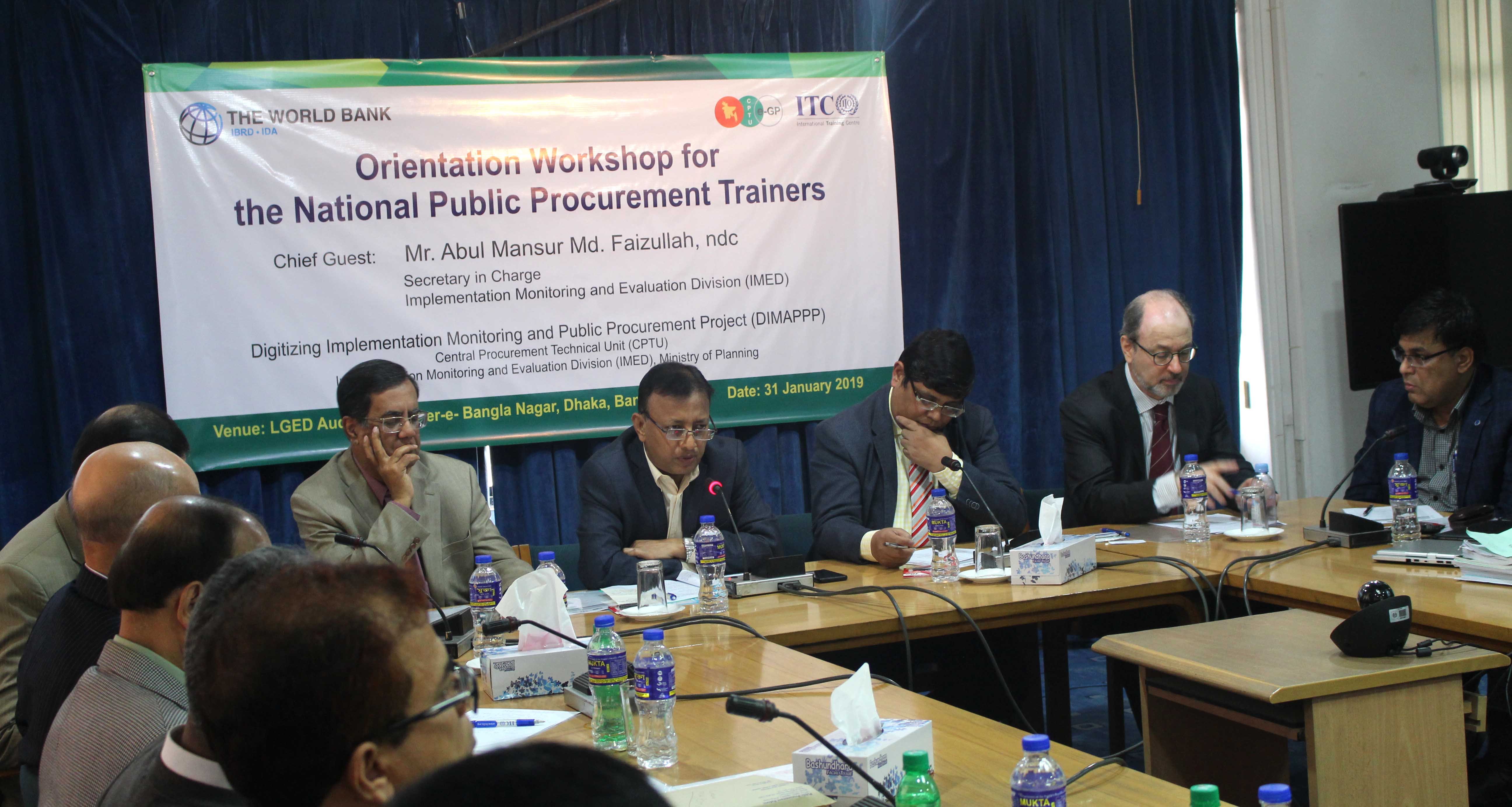 Orientation Workshop for National Public Procurement Trainers-Orientation Workshop for National Public Procurement Trainers