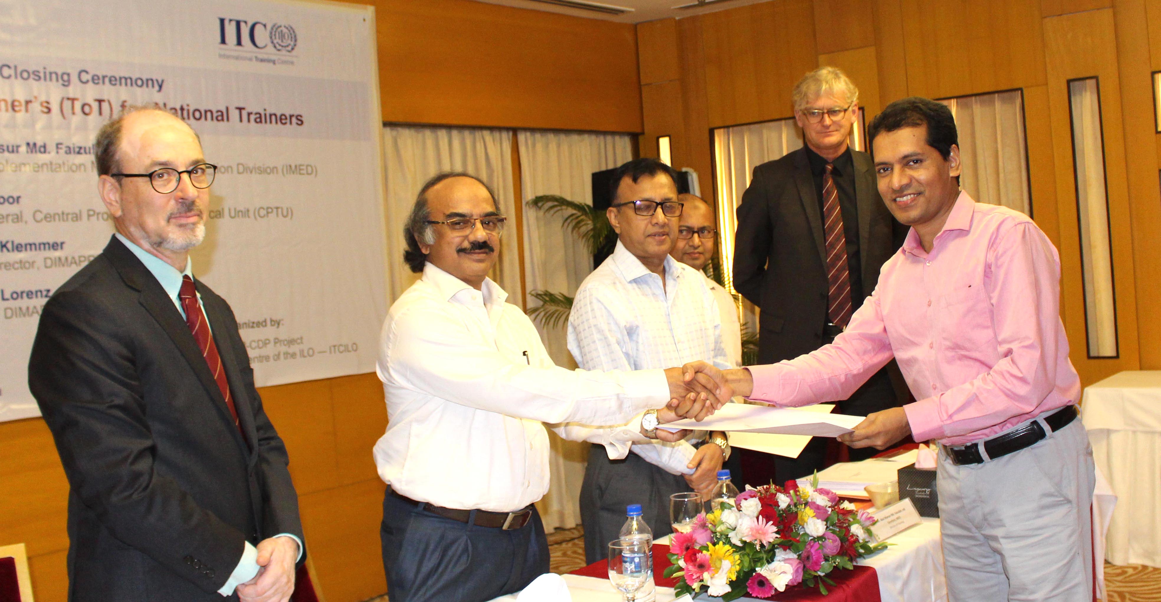 Closing Ceremony Training of Trainers course for the National Procurement Trainers-Closing Ceremony Training of Trainers course for the National Procurement Trainers